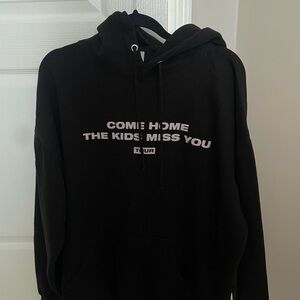 Black Hoodie with White Tour Text Jack Harlow